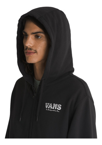 Campera Vans Modelo Rosette Full Zip Negro Nueva Colección