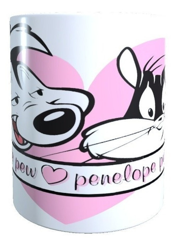 Tazon Diseño Peppe Le Pew Zorrillo Animado Retro