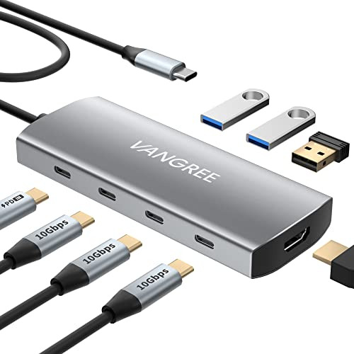 Hub Usb C Usb C, 3 Puertos Usb 3.2 Gen 2 De 10 Gbps, Ad...