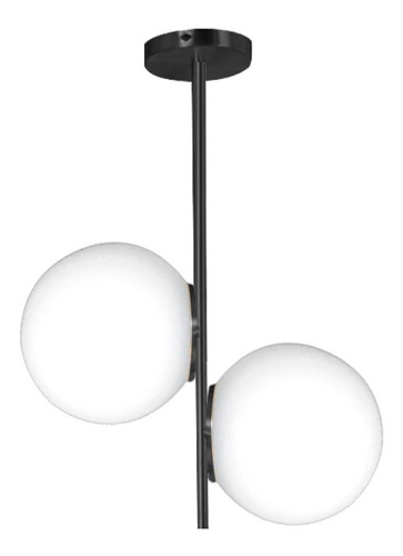 Lampara Colgante Moderna Barral 2 Luces 40cm Apto Led