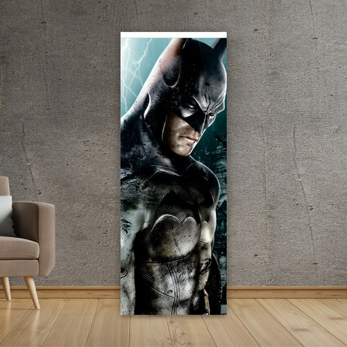 Imagen 3 de 8 de Cuadro Grande 30x80 Comics Dc Batman Lluvia Enojado Animeras