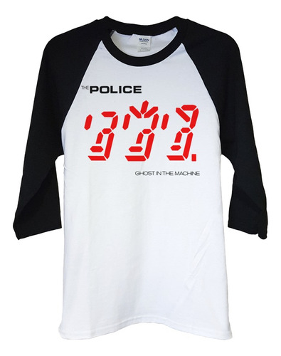 Polera Raglan 3/4 The Police Ghost In The M Rock Abominatron