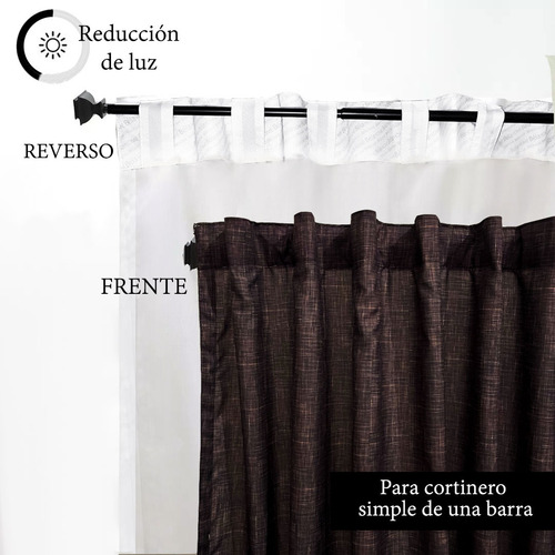 2 Cortinas Béla Sienna Doble Tela + 1 Velo 2.85m Alto X 2.80