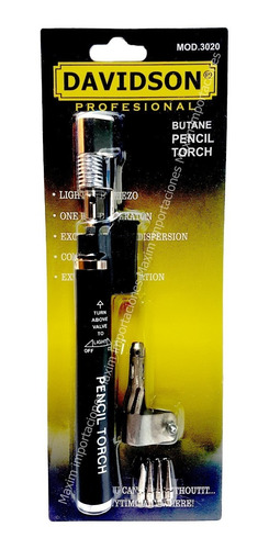Imagen 2 de 5 de Soplete Soldador Multiuso Tipo Lápiz + Gas Butano 250 Ml