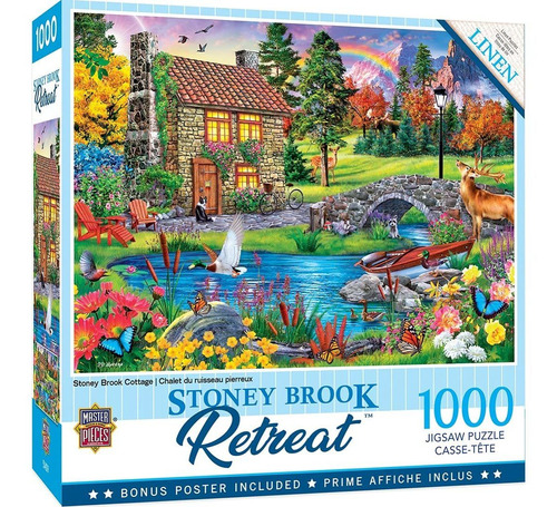 Masterpieces Cottage Puzzle De Lino (1000 Piezas), Diseño De