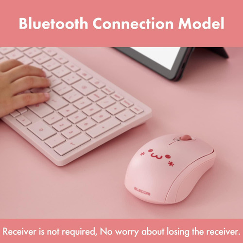 Elecom Bluetooth Wireless Mouse, Diseño Simétrico De 3 Boton