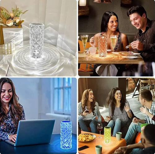 Nuevas Lámpara De Mesa Estilo Cristal Táctil Y Con Control