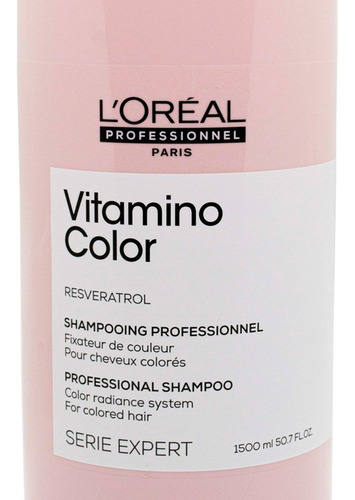 Loreal Shampoo Vitamino Color Pelo Teñido 1500ml Local