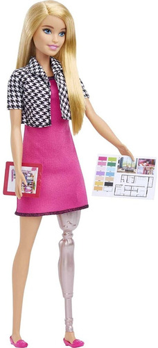 Imagem 3 de 8 de Barbie Interior Designer 2022 Arquiteta Perna Mecânica