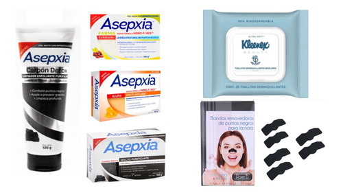 Set Asepxia 6 Pzas Limpieza Intensiva Carbon Detox