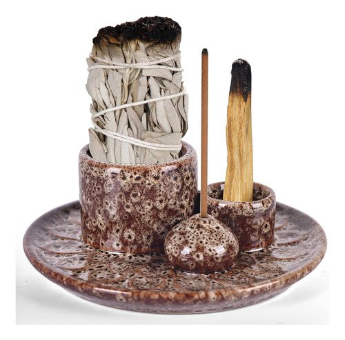 Palo Santo - Soporte Para Incienso 4 En 1 Y Portavelas, Sopo
