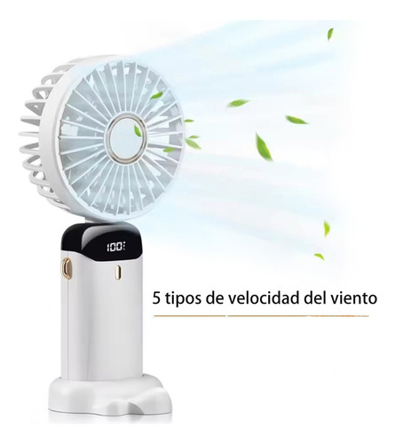 A Mini Ventilador De Mano Portátil Recargable Plegable