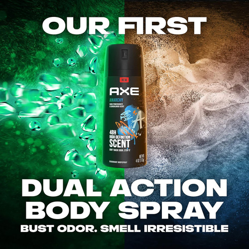Axe Spray Corporal Para Hombre Anarchy 4 Oz, Paquete De 6