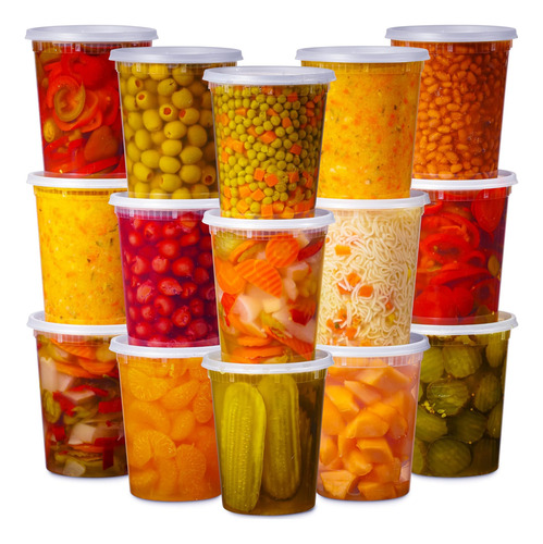 Paquete De 48 Recipientes De Plástico Para Delicatessen Con