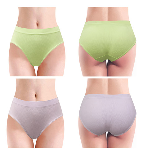 Calzón Bikini Corte Juvenil Mujer Microfibra Suave 12 Piezas