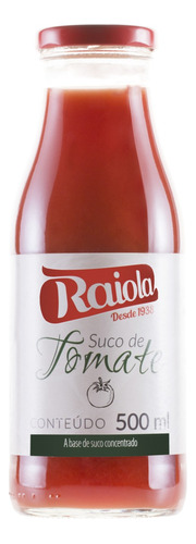 Suco de tomate  Raiola  . sem glúten 500 ml 