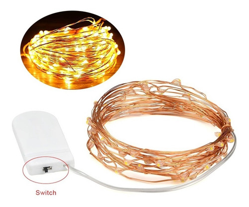 Guirnaldas Micro Led Cobre Hadas 2 Mts 20 A Pilas Incluidas