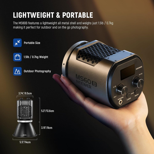 Luz Led Cob De 65 W Con Kit Batería Y 2 Baterías Np-f970 De