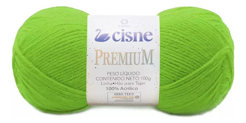 Fio Cisne Premium 100g 280mts Tex 357 100% Acrílico Crochê Cor 00343- Verde Natureza