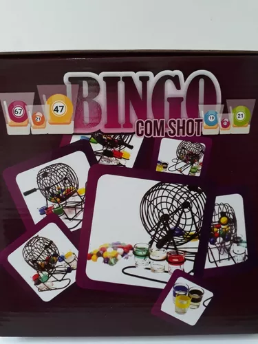 Jogo Bingo 48 Bolas Coloridas 6 Copos Shot 25ml