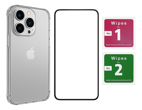 Capa Case Capinha P/ iPhone 12 Ao 16 Pro Max + Película 9d