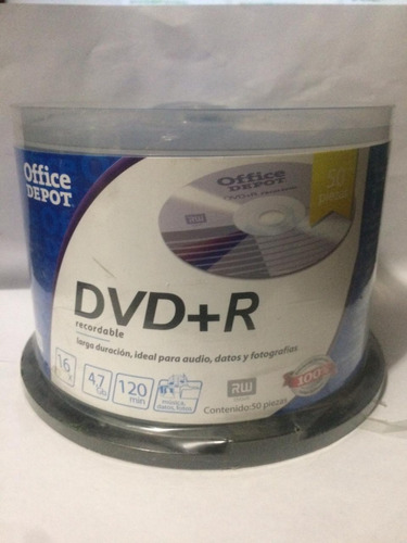 Dvd+r Regrabable Marca Office Depot 120m  Blakhelmet E | Envío gratis