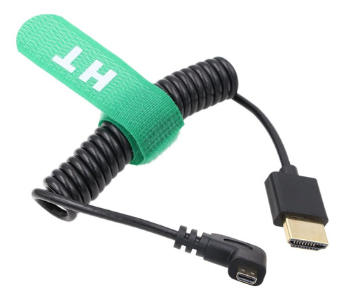 Cabo Em Espiral Hdmi Micro Hdmi 4k 60hz 8k De Ângulo Reto Pa