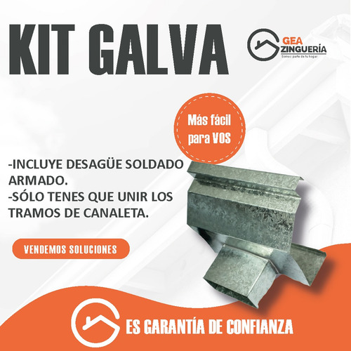 Imagen 4 de 10 de Combo Canaleta Americana 10 Mt Ideal Galeria Jardin Exterior