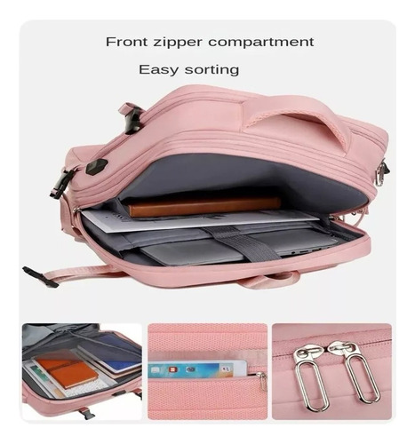 Mochila Expandible Viaje Multiuso Impermeable Cabina Avion C