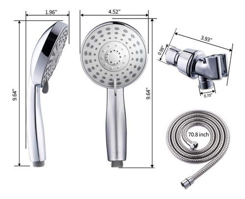 Juego De Cabezales De Ducha De Mano De 5 Funciones Para Baño