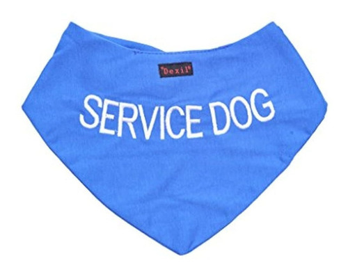 Perro De Servicio Blue Dog Bandana Mensaje De Moda Bordado P