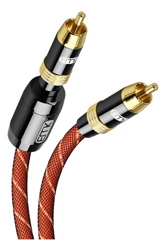 Cable De Audio Coaxial Rca Macho A Macho | 1,5m / Naranja