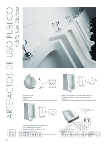 Imagen 3 de 6 de Mingitorio Oval Ferrum Mtn Urinario Urinal