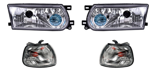 Cuartos + Faros 4 Piezas Depo P/ Nissan Tsuru 2005-2017