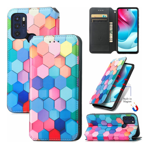 Funda De Teléfono Magnética Colorida Con Forma De Cubo Color