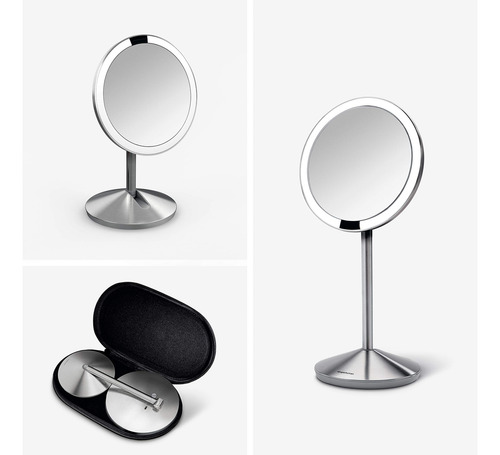 Sensor Mirror Simplehuman 5 Redondo Recarregável 10x Magnifi