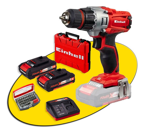 Taladro Percutor Inalambrico Brushless Einhell 2 Bateria 18v Litio Maletin Profesional Manual Madera Acero Hormigon