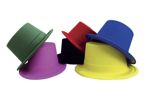 Sombrero Copa Alta  6 Unidades Colores Surtidos