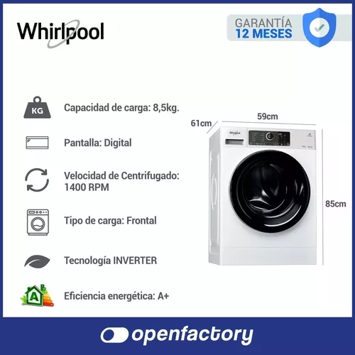 Lavarropas Inverter Whirlpool Wlcf85b 8,5kg Cla A venta en Capital Federal Capital Federal por sólo $ 51,599.00 - OCompra.com Argentina