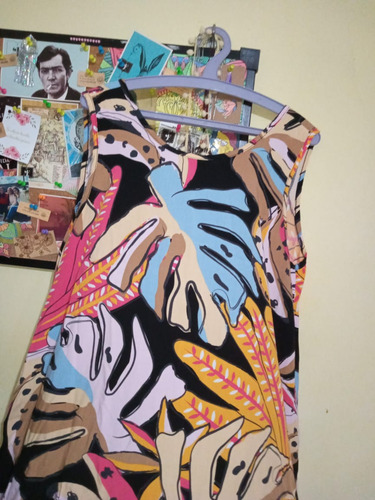 Vestido Fibrana Talle Grande Especial Xl Estampa Oferta