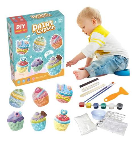 Juego De Pintura De Yeso Kit De Pintura Para Niños Pasteles