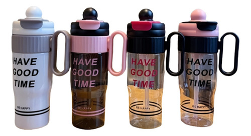 Vaso Plástico 1000ml Con Popote 4 Colores Surtidos