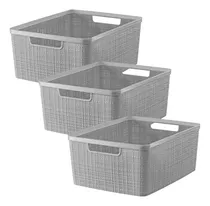 Comprar Canasto Organizador Ordenador Yute X3 Organización Chico