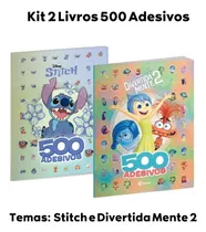 Comprar 2 Livros Disney Atividades Colorir E Adesivos - 500 Adesivos Divertida Mente 2 + 500 Adesivos Stitch