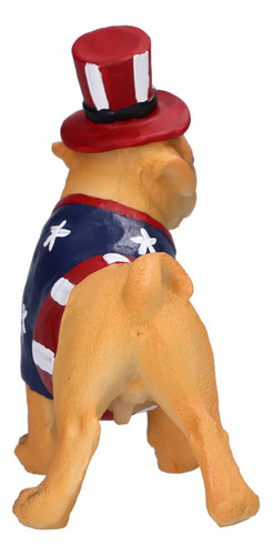 Figura De Perro Americano De Resina Con Escultura De Bulldog