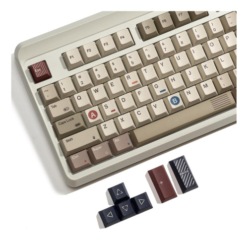 Ohy Pbt Keycaps, Xvx Retro Keycaps 75 Por Ciento, S-sublimat