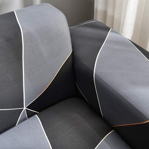 Funda Para Sillon Tipo L 2 Piezas Elastica Diseño Piedra