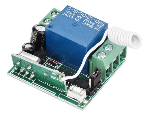 Interruptor Inalámbrico Rf 433 Mhz 12v 10a Con 2 Controles