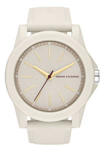 Reloj Mujer Armani Exchange Lady Banks Silicona Color de la correa Beige Color del bisel Beige Color del fondo Beige