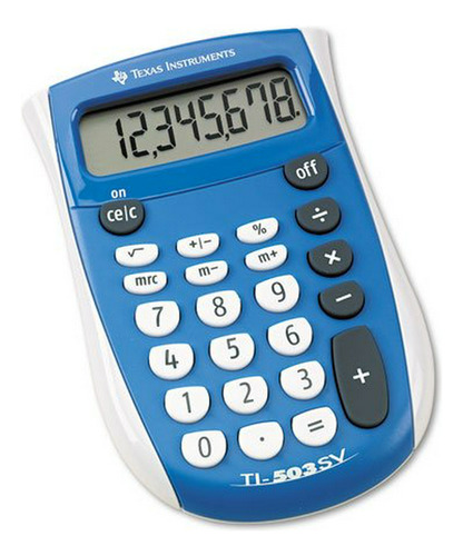 Ti-503sv Calculadora De Bolsillo, 8 Dígitos Lcd, Azul